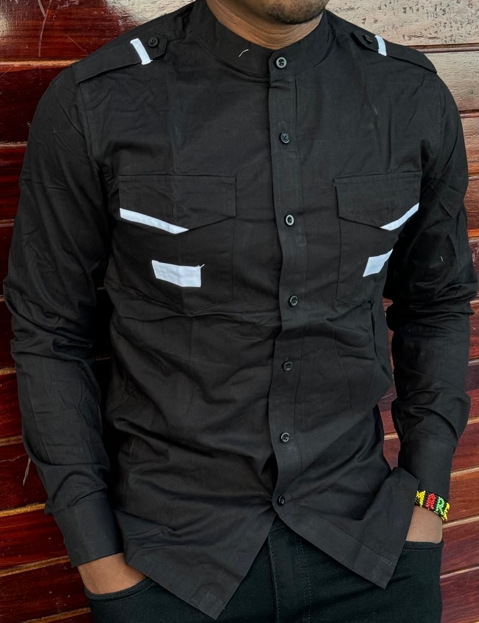 Stylish Elegant Timeless vintage high quality Men's Shirts Cotton Long Sleeve Work Shirts for Men with Pockets Men's Casual Button-Down Shirt