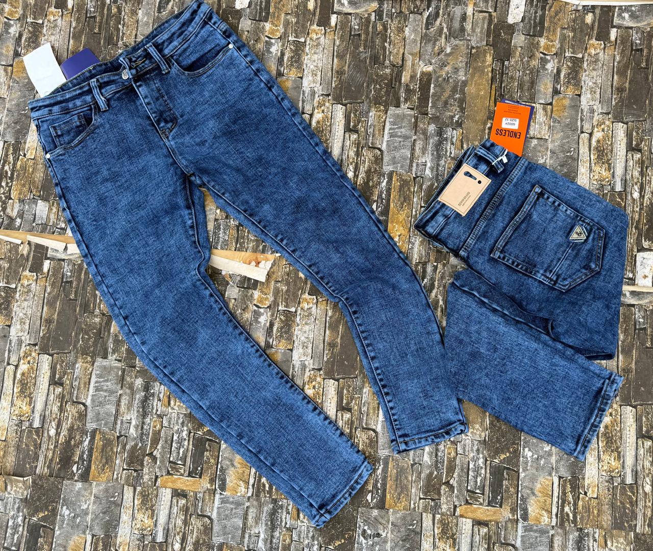 high quality Timeless multifunctional Men's Classic Denim Work Pants with Pockets, Slim Fit Stretch Jeans, and Casual Trousers ragged, patched skinny