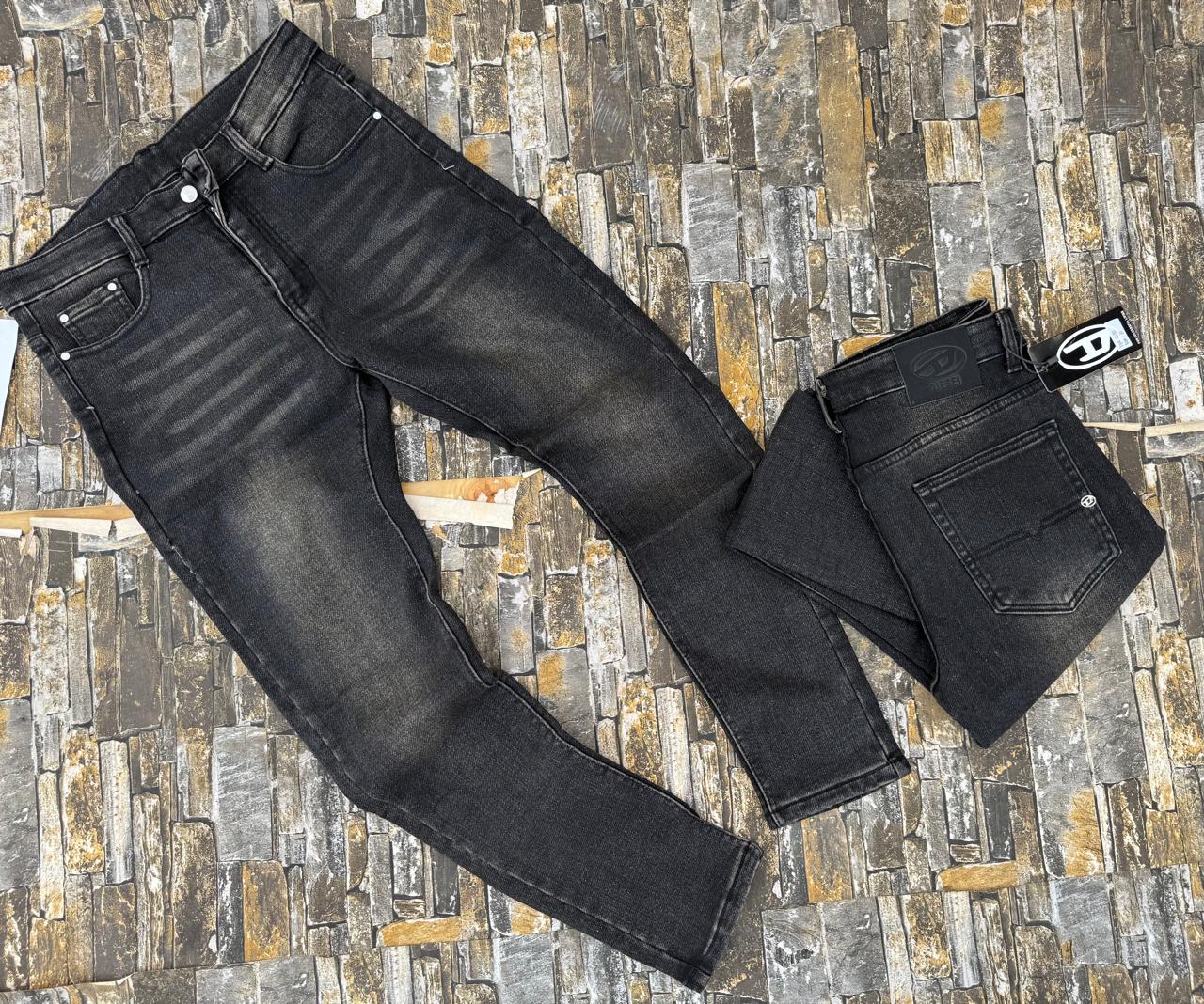 high quality Timeless multifunctional Men's Classic Denim Work Pants with Pockets, Slim Fit Stretch Jeans, and Casual Trousers ragged, patched skinny