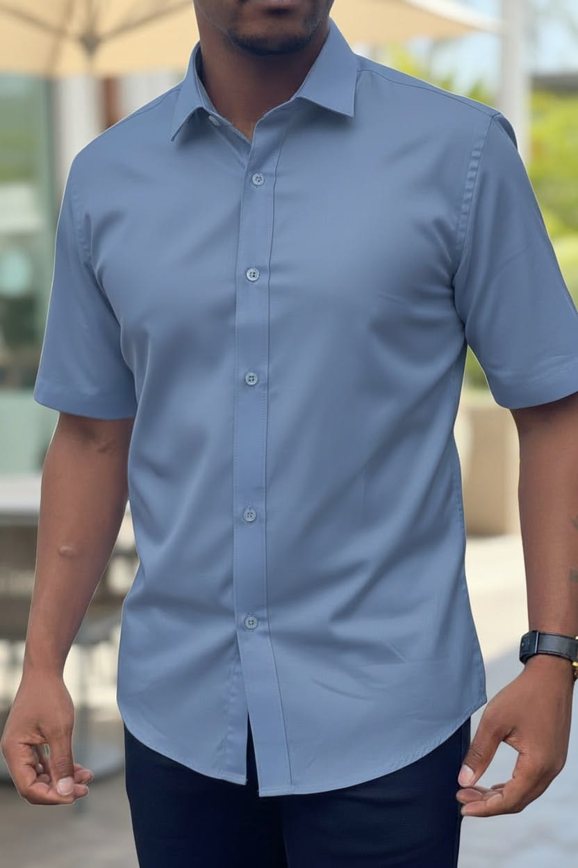 (Buy 1 get 1 free) high quality offical Men's dress Shirts Cotton Short Sleeve Men's official Button-Down Shirt