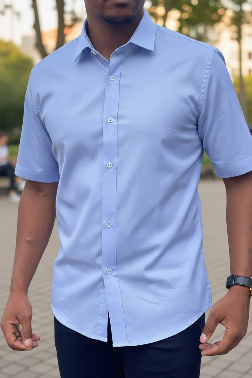 (Buy 1 get 1 free) high quality offical Men's dress Shirts Cotton Short Sleeve Men's official Button-Down Shirt