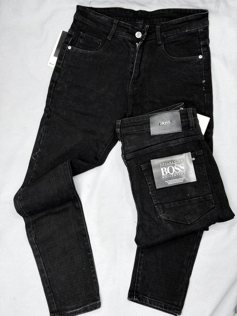 Men's high quality and Classic Denim Work Pants with Pockets, Slim Fit Stretch Jeans, and Casual Trousers