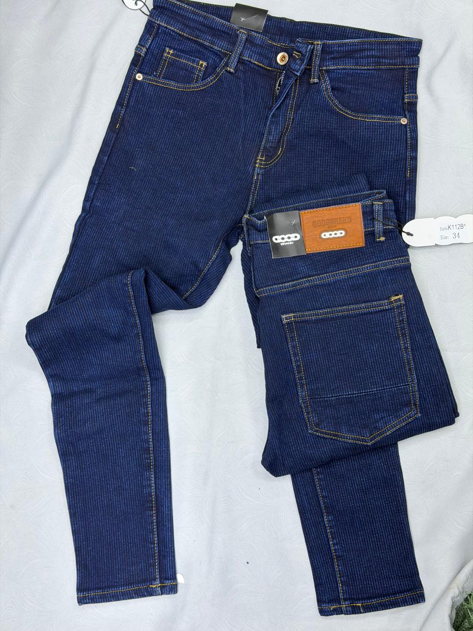 Men's high quality and Classic Denim Work Pants with Pockets, Slim Fit Stretch Jeans, and Casual Trousers