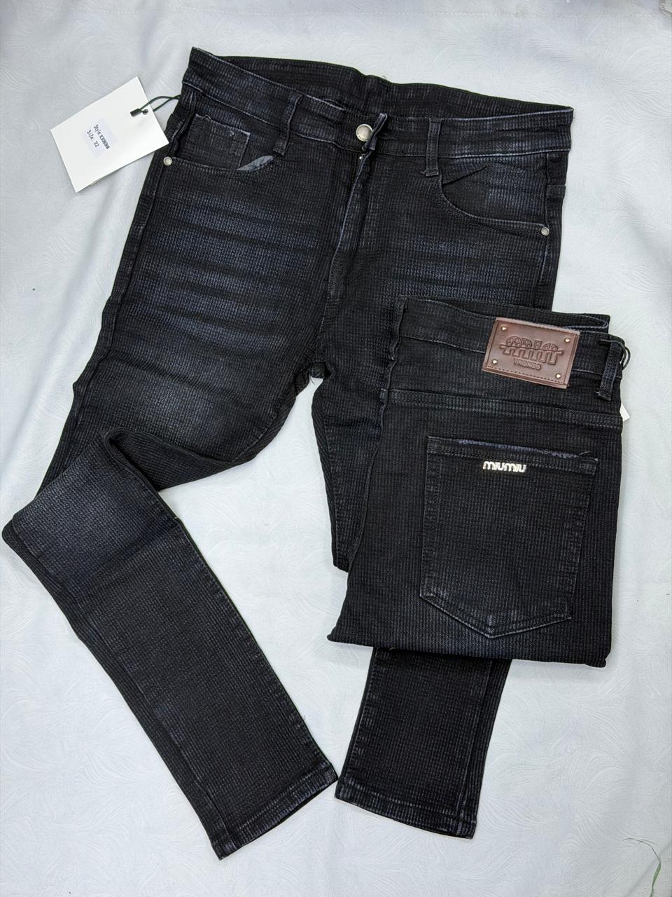 Men's high quality and Classic Denim Work Pants with Pockets, Slim Fit Stretch Jeans, and Casual Trousers