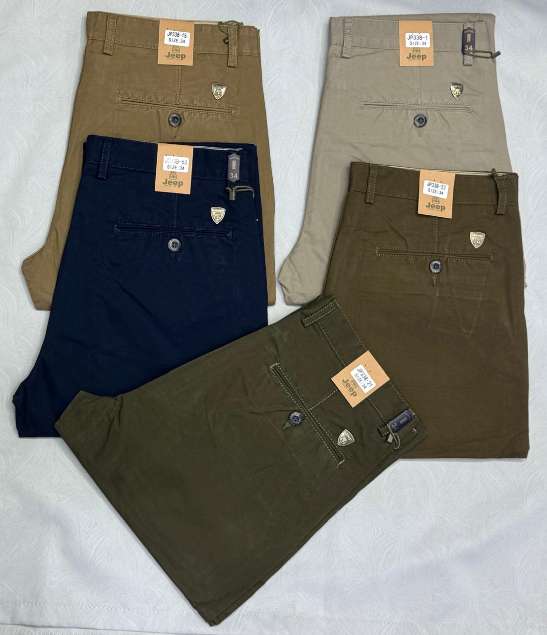 Elegant Classic timeless High quality hard Khaki men trousers straight slim fit smart casual trouser