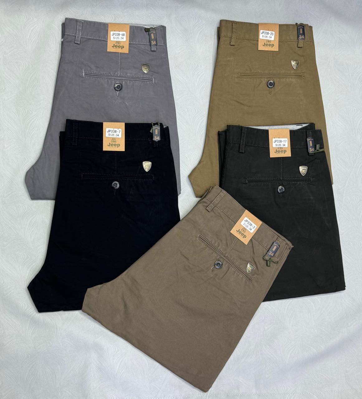 Elegant Classic timeless High quality hard Khaki men trousers straight slim fit smart casual trouser