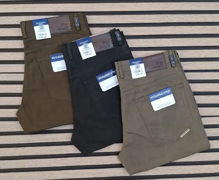 Stylish business casual fashionable Classic timeless High quality hard Khaki men trousers straight slim fit smart casual trouser