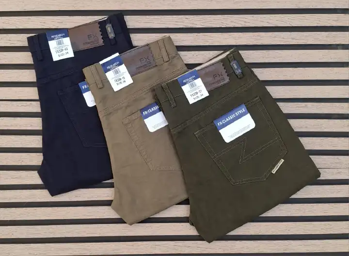 Stylish business casual fashionable Classic timeless High quality hard Khaki men trousers straight slim fit smart casual trouser