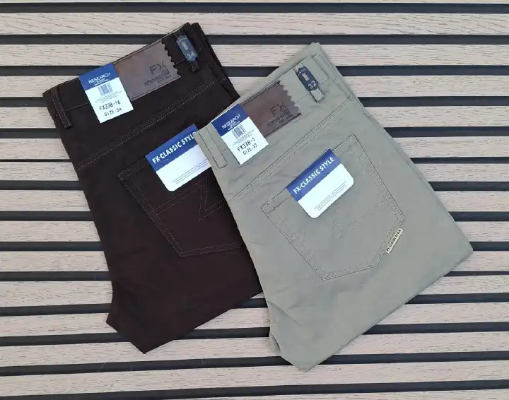 Stylish business casual fashionable Classic timeless High quality hard Khaki men trousers straight slim fit smart casual trouser