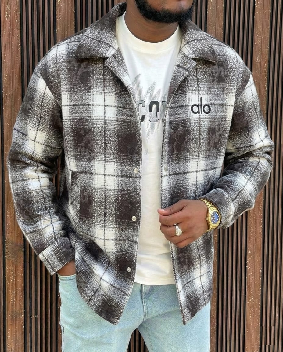 Multifunctional sexy Elegant High quality classic vintage Flannel / Chekered jacket  fashionable and long lasting Men's Long Sleeve