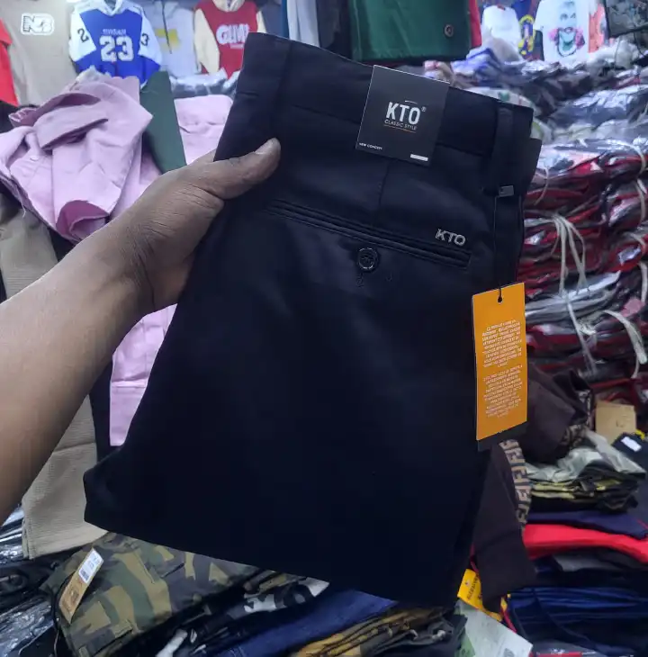 Elegant Classic timeless High quality official Khaki men trousers straight slim fit smart casual trouser.