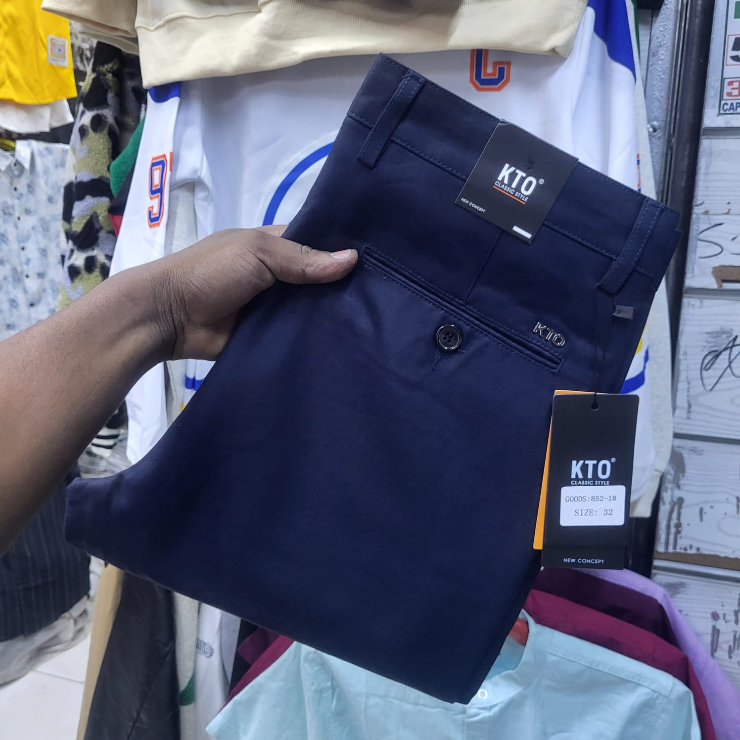 Elegant Classic timeless High quality official Khaki men trousers straight slim fit smart casual trouser.