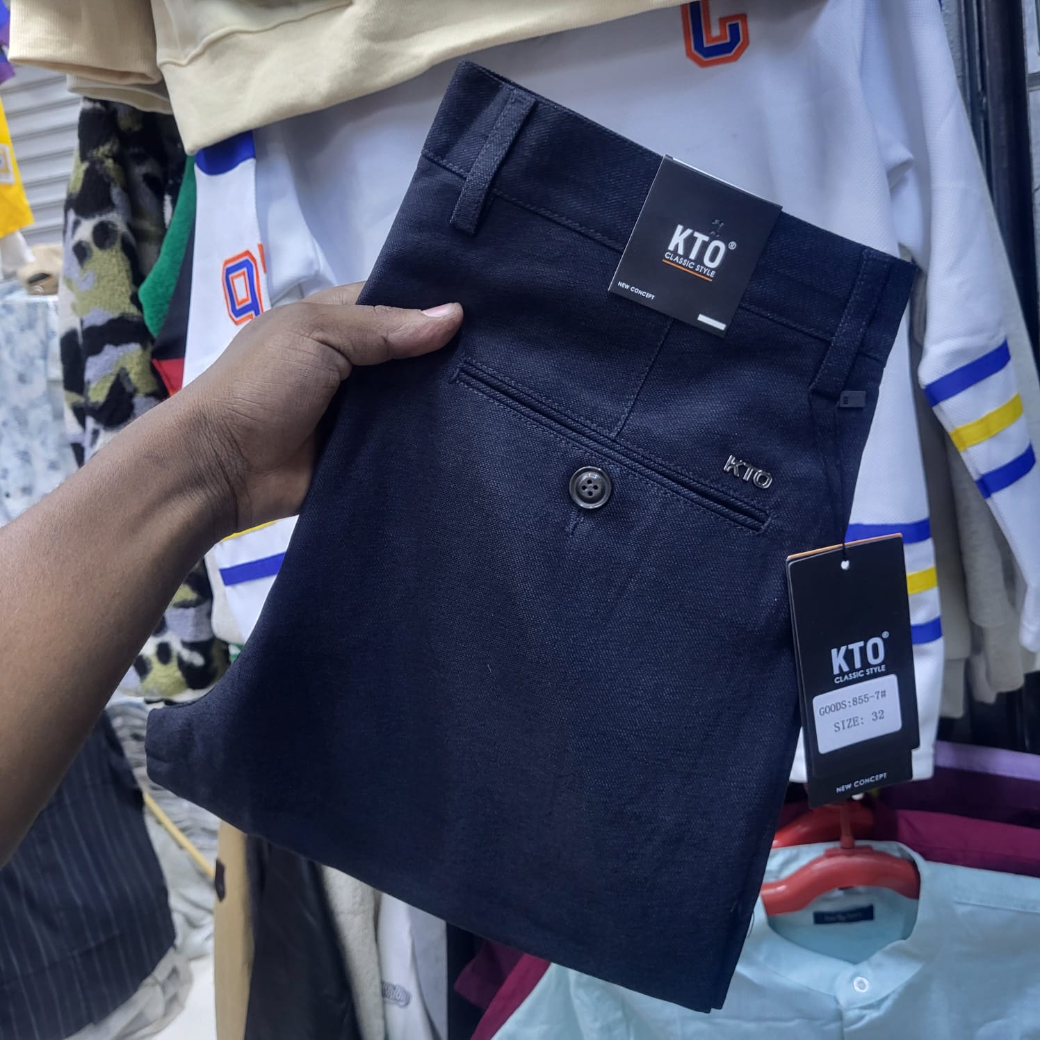 Elegant Classic timeless High quality official Khaki men trousers straight slim fit smart casual trouser.