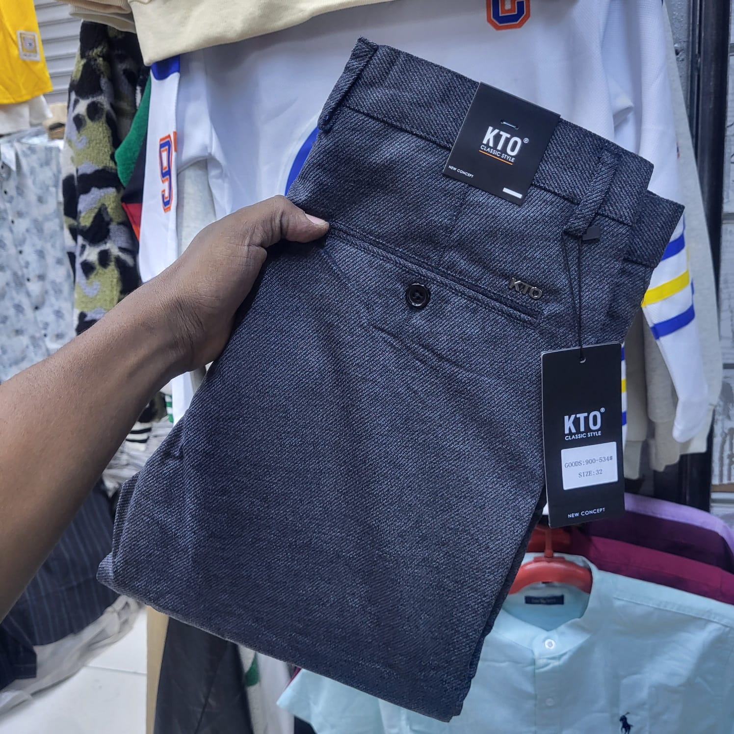 Elegant Classic timeless High quality official Khaki men trousers straight slim fit smart casual trouser.