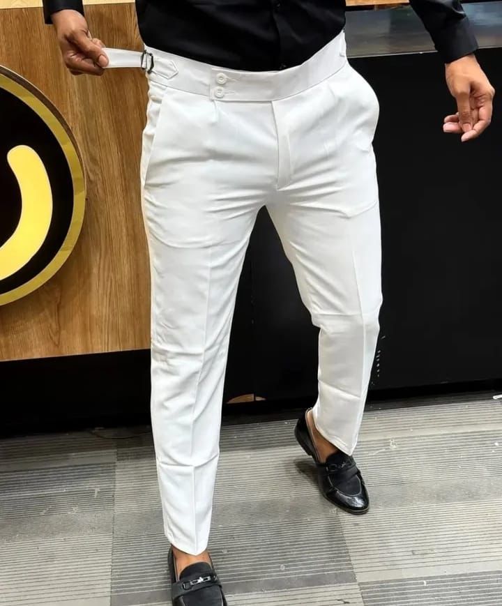 Elegant Classic timeless High quality official casual Men's Expandable Waist Suit Pants straight slim fit smart trouser.