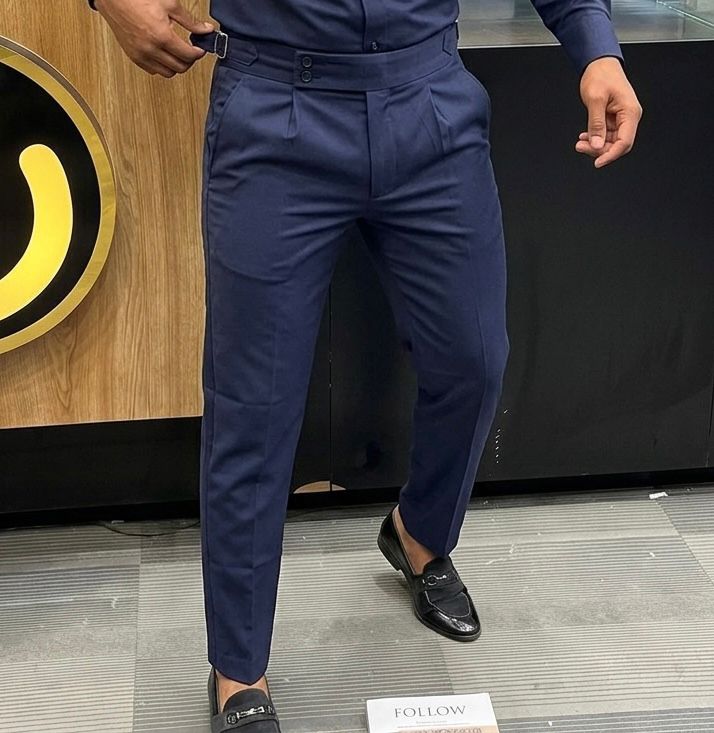 Elegant Classic timeless High quality official casual Men's Expandable Waist Suit Pants straight slim fit smart trouser.