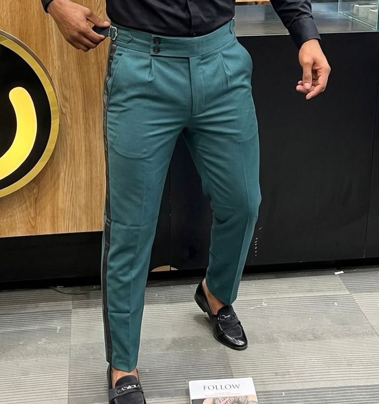 Elegant Classic timeless High quality official casual Men's Expandable Waist Suit Pants straight slim fit smart trouser.