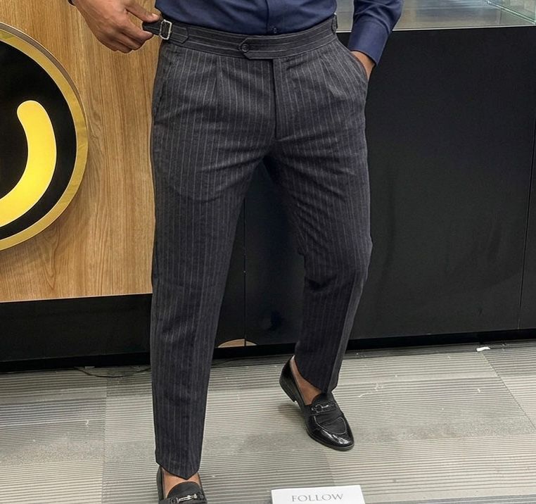 Elegant Classic timeless High quality official casual Men's Expandable Waist Suit Pants straight slim fit smart trouser.