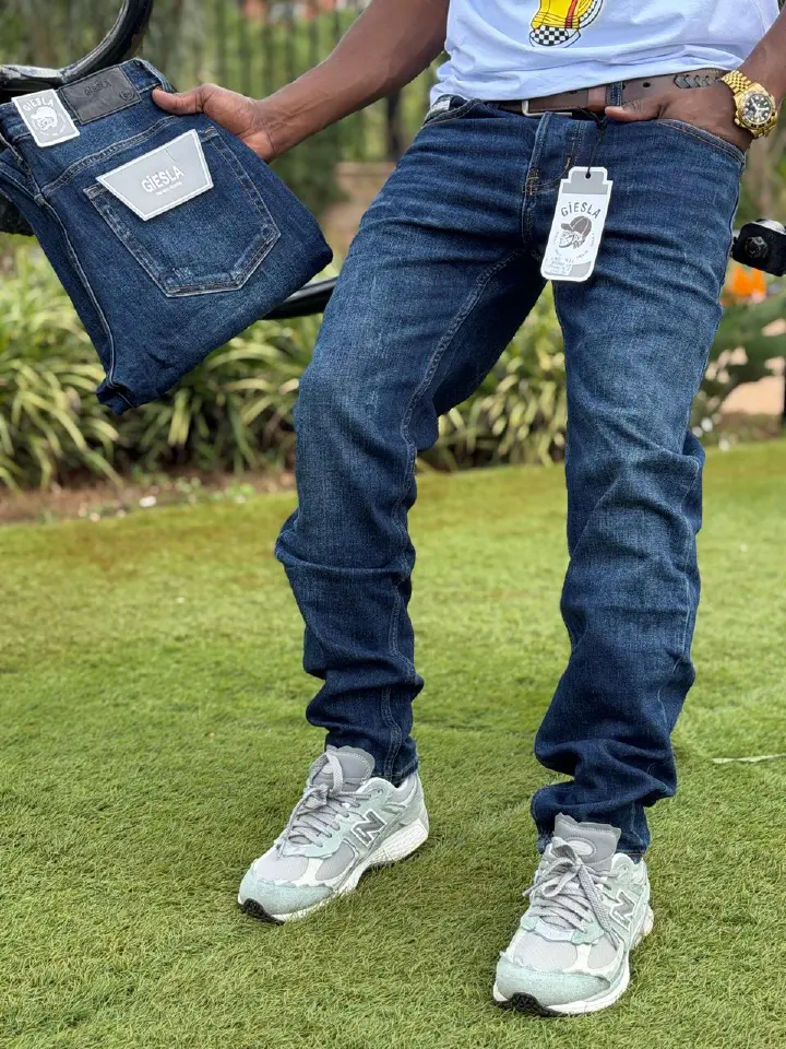 Men's Classic hard jeans high quality Work Pants with Pockets, Slim Fit Stretch Jeans, and Casual Trousers ragged, patched skinny