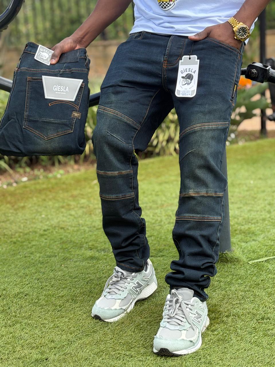 Men's Classic hard jeans high quality Work Pants with Pockets, Slim Fit Stretch Jeans, and Casual Trousers ragged, patched skinny
