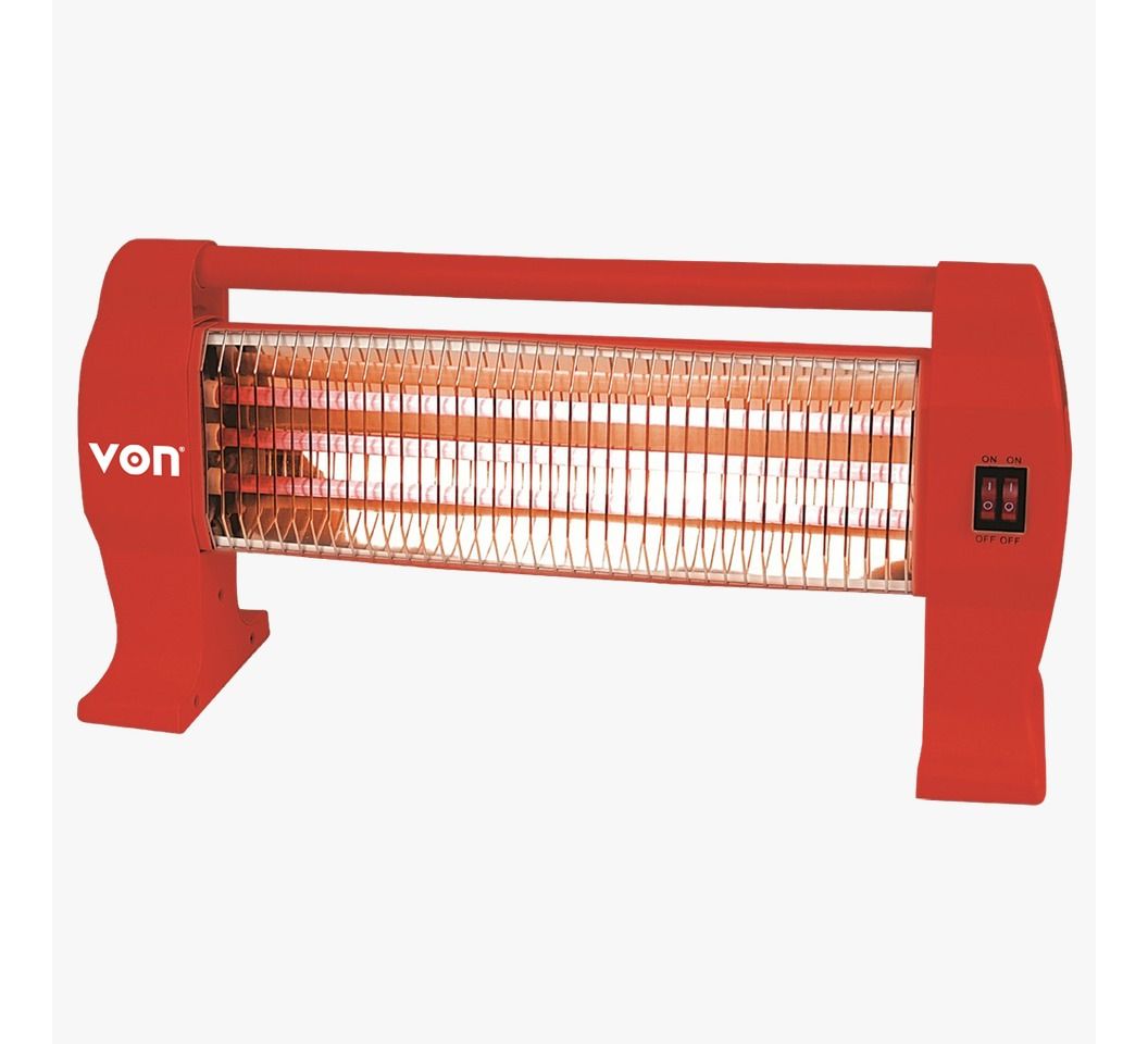 Von VSHK12QR Quartz Heater, 2M Power cord - Red