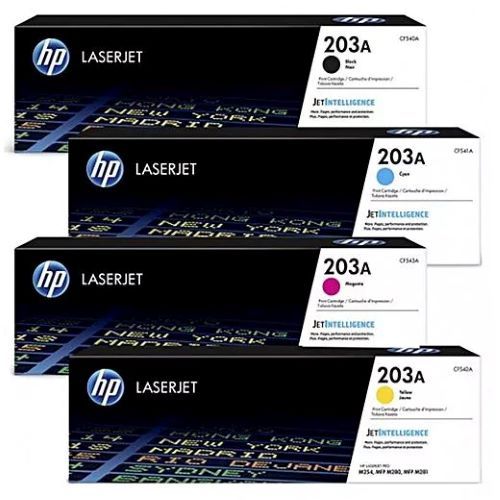 HP 203 HP203A HP 203 A Toner Cartridge Set CF 540/541/541/543A (4Pc)