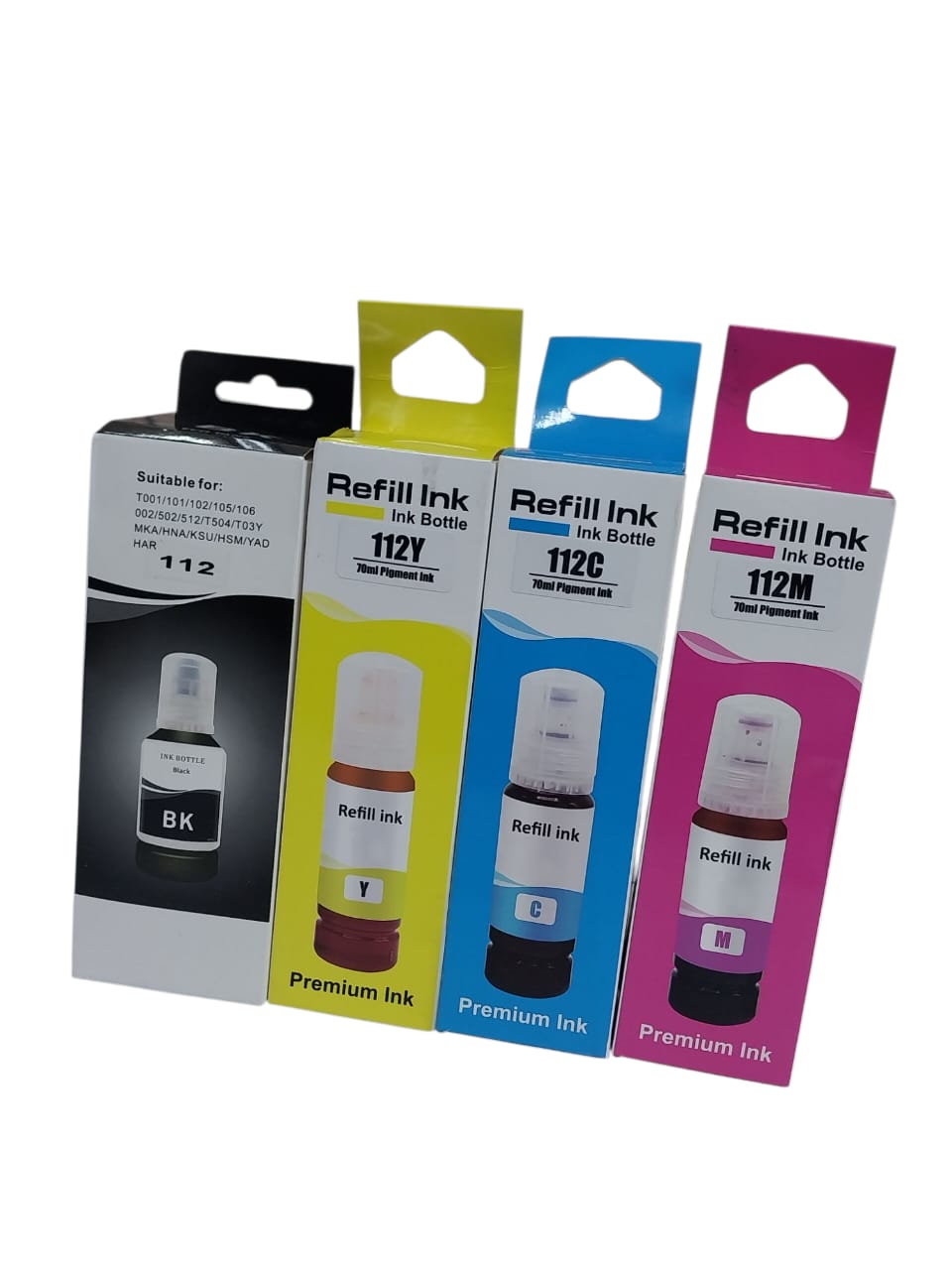 Epson 112 EcoTank REFILL  compatible Ink Bottle - Black epson 112 , yellow ,cyan magenta