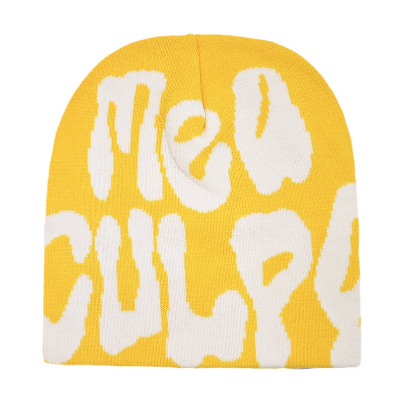 WS SHOP New Knitting Beanies Hat Men Women Paragraph Quality Cap Mea Culpa Y2k Warm Fashion Hundred Take Cold Cap for Women Hats