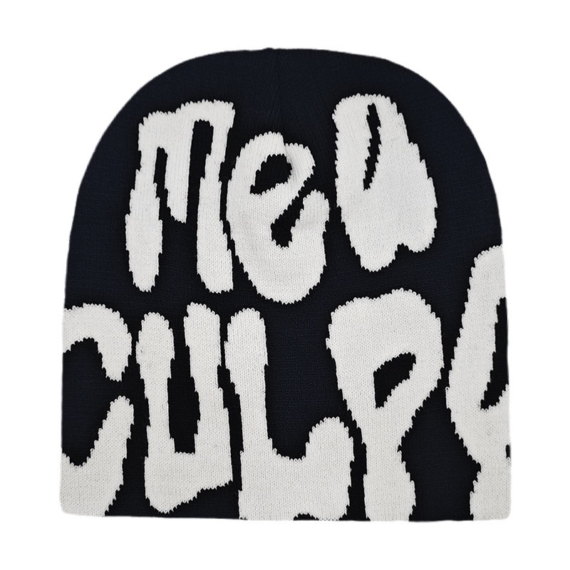 WS SHOP New Knitting Beanies Hat Men Women Paragraph Quality Cap Mea Culpa Y2k Warm Fashion Hundred Take Cold Cap for Women Hats