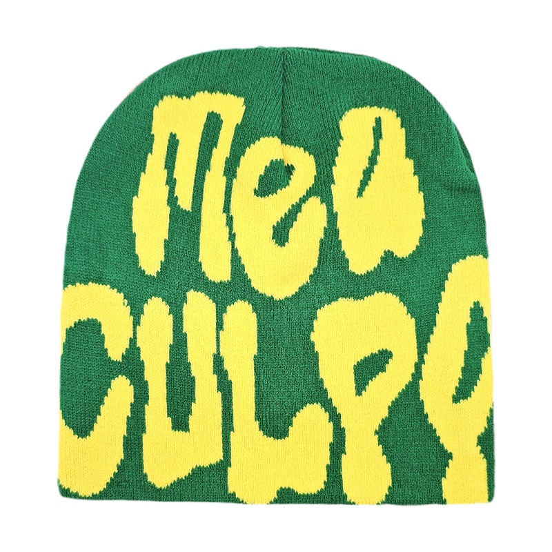 WS SHOP New Knitting Beanies Hat Men Women Paragraph Quality Cap Mea Culpa Y2k Warm Fashion Hundred Take Cold Cap for Women Hats