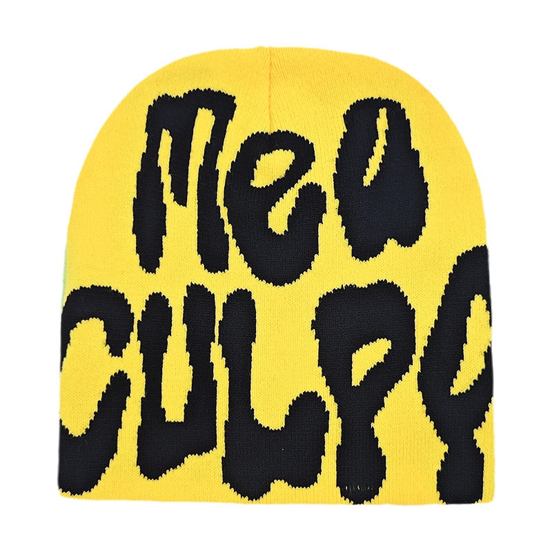 WS SHOP New Knitting Beanies Hat Men Women Paragraph Quality Cap Mea Culpa Y2k Warm Fashion Hundred Take Cold Cap for Women Hats