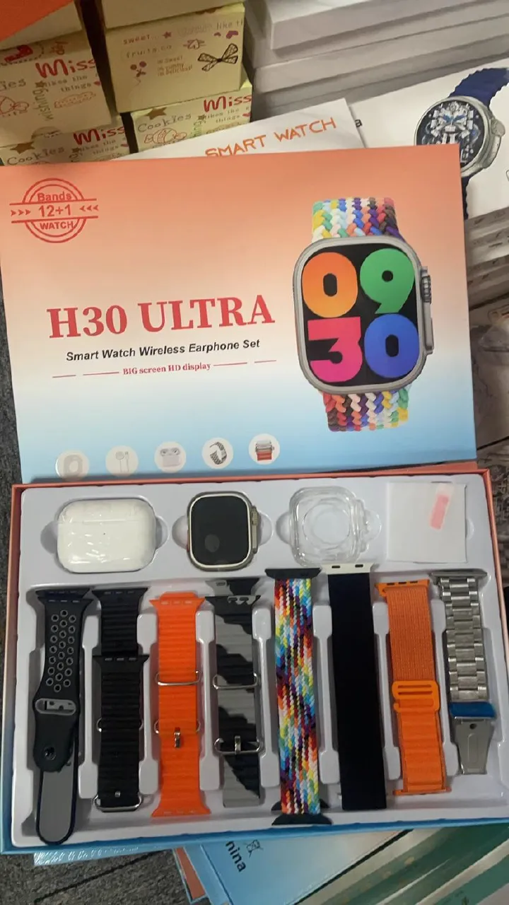 S9 Ultra Smart watch wireless earphone set Men Women Smart Watch H30 Touch Smartwatches Waterproof Sports Men Wrist Watch Bluetooth Original Heart Rate Smart Bracelet Smart Band Unisex Watch