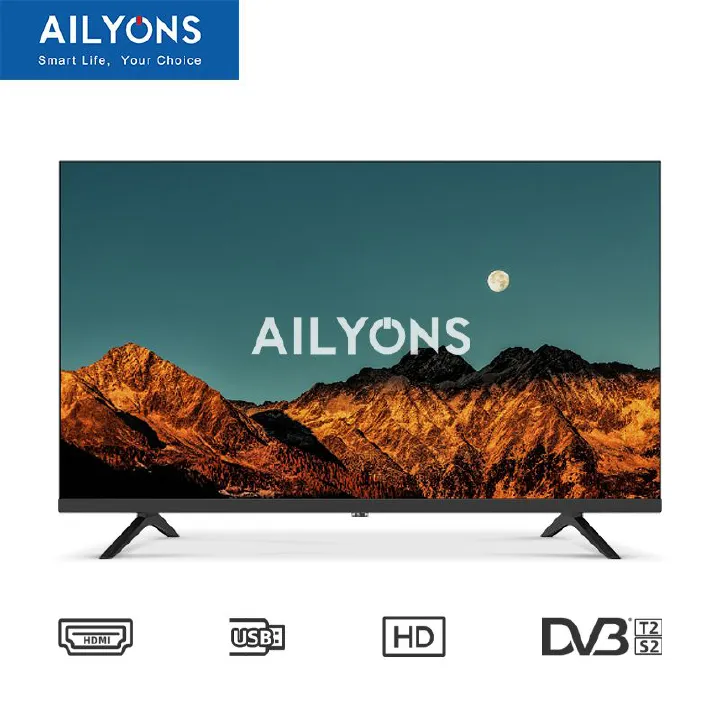 【OFFER】AILYONS TV  32 Inch Frameless ATV +DVB T2 Digital LED TV HD Television Digital TVS 1 YEAR WARRANTY