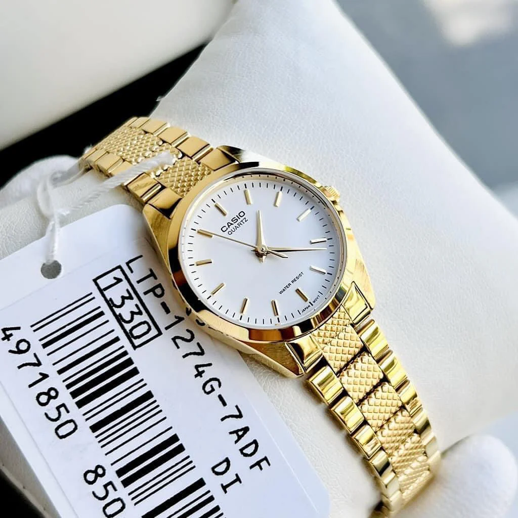 Ladies Casio Watch LTP-1274G-7A Non-fade, Water Resist