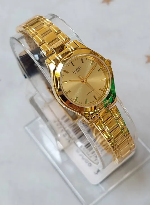 Ladies Casio Watch LTP-1275G-9A Non-fade, Water Resist