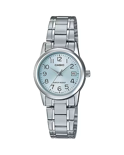 Ladies Casio Watch LTP-V002D-2B Water Resist, Date Display