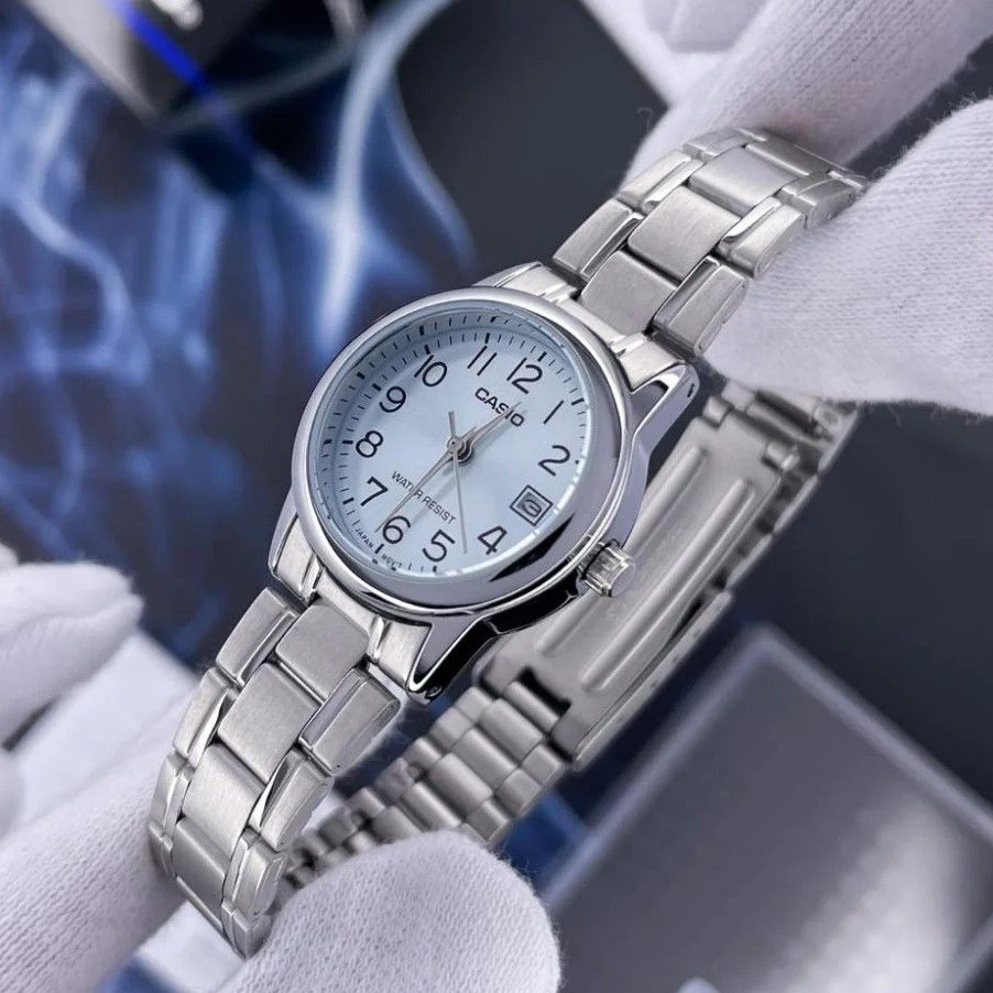 Ladies Casio Watch LTP-V002D-2B Water Resist, Date Display