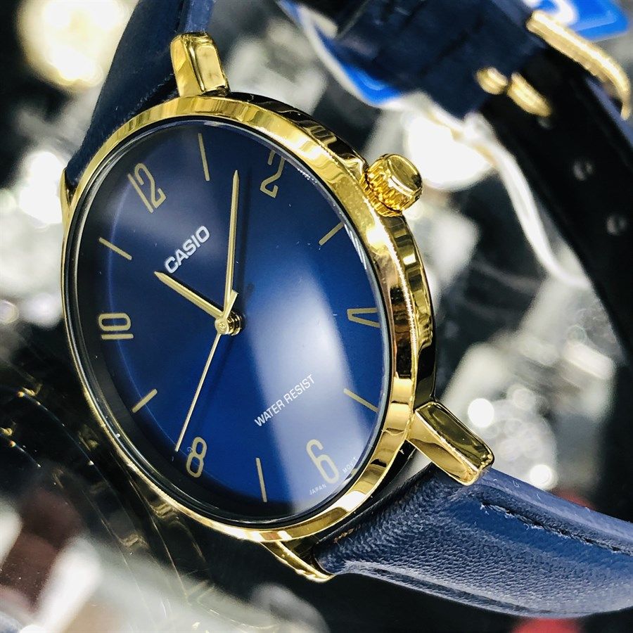 Ladies Casio Watch LTP-VT01GL-2B Water Resist, Non-fade, Genuine leather