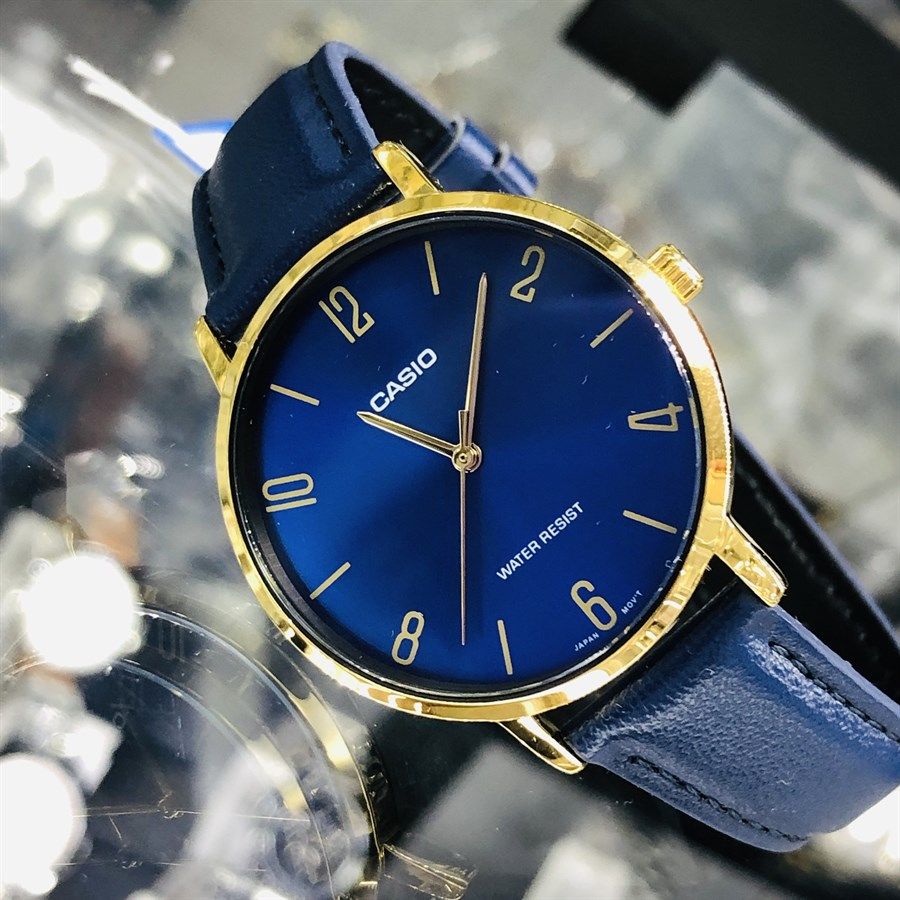 Ladies Casio Watch LTP-VT01GL-2B Water Resist, Non-fade, Genuine leather