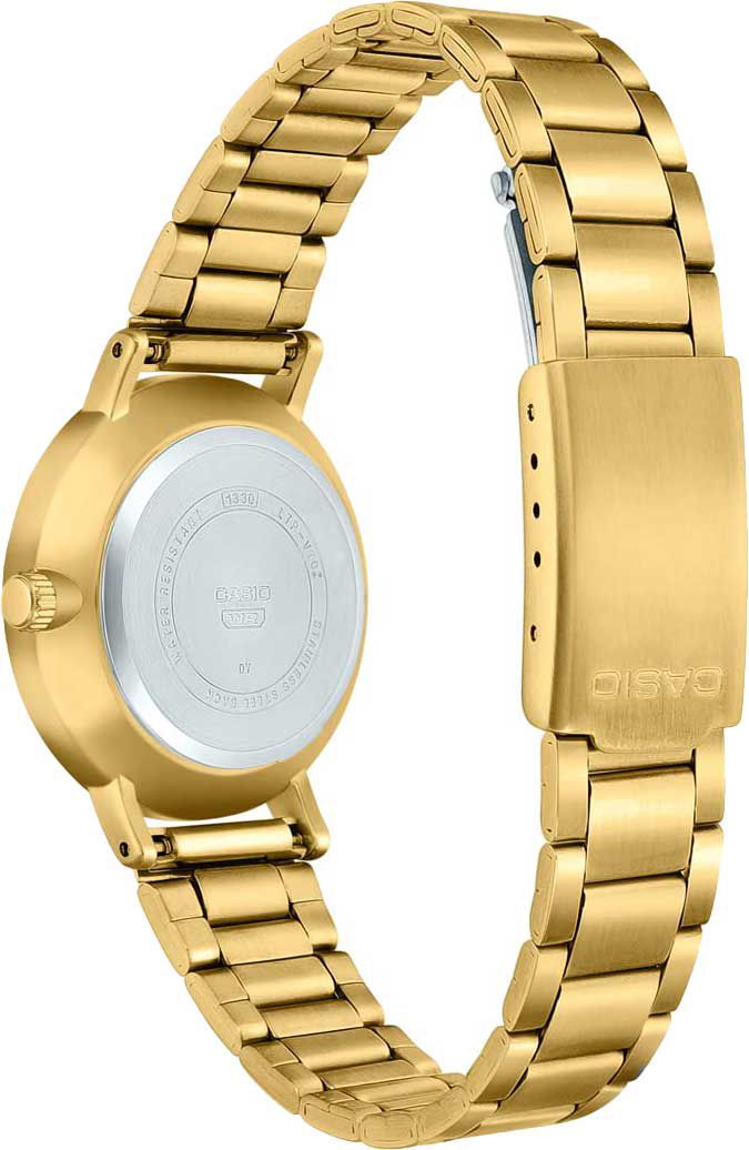 Ladies Casio Watch LTP-VT02G-3A Water Resist, Non-fade, Slim Watch