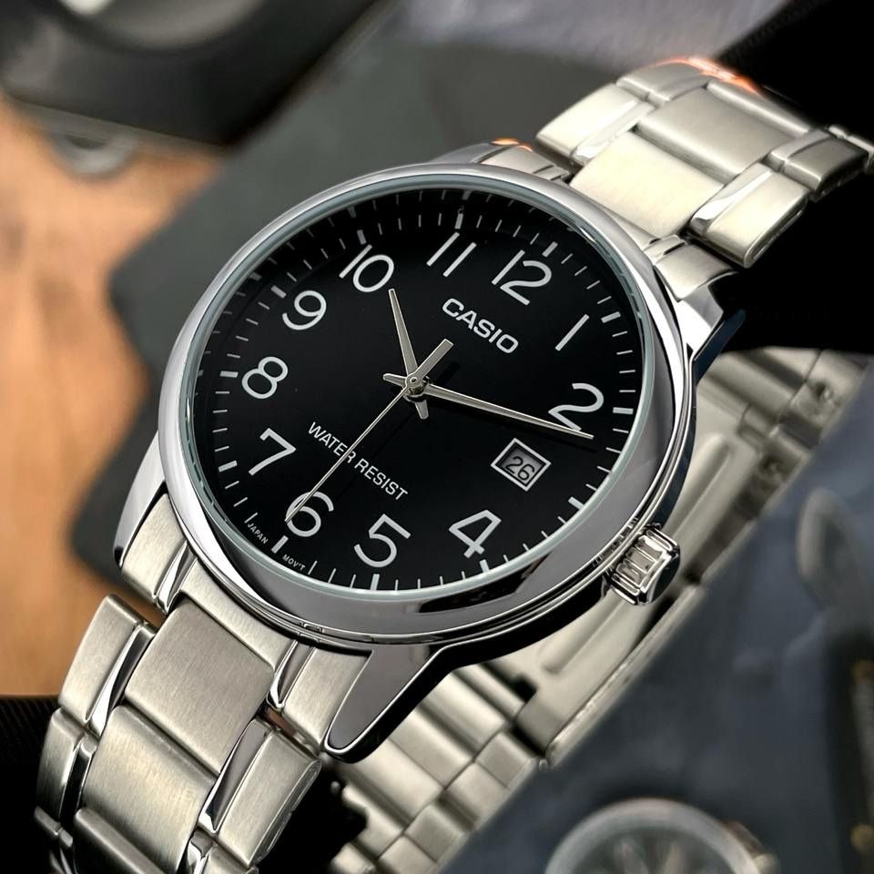 Men's Casio Watch MTP-V002D-1B Water Resist, Date Display