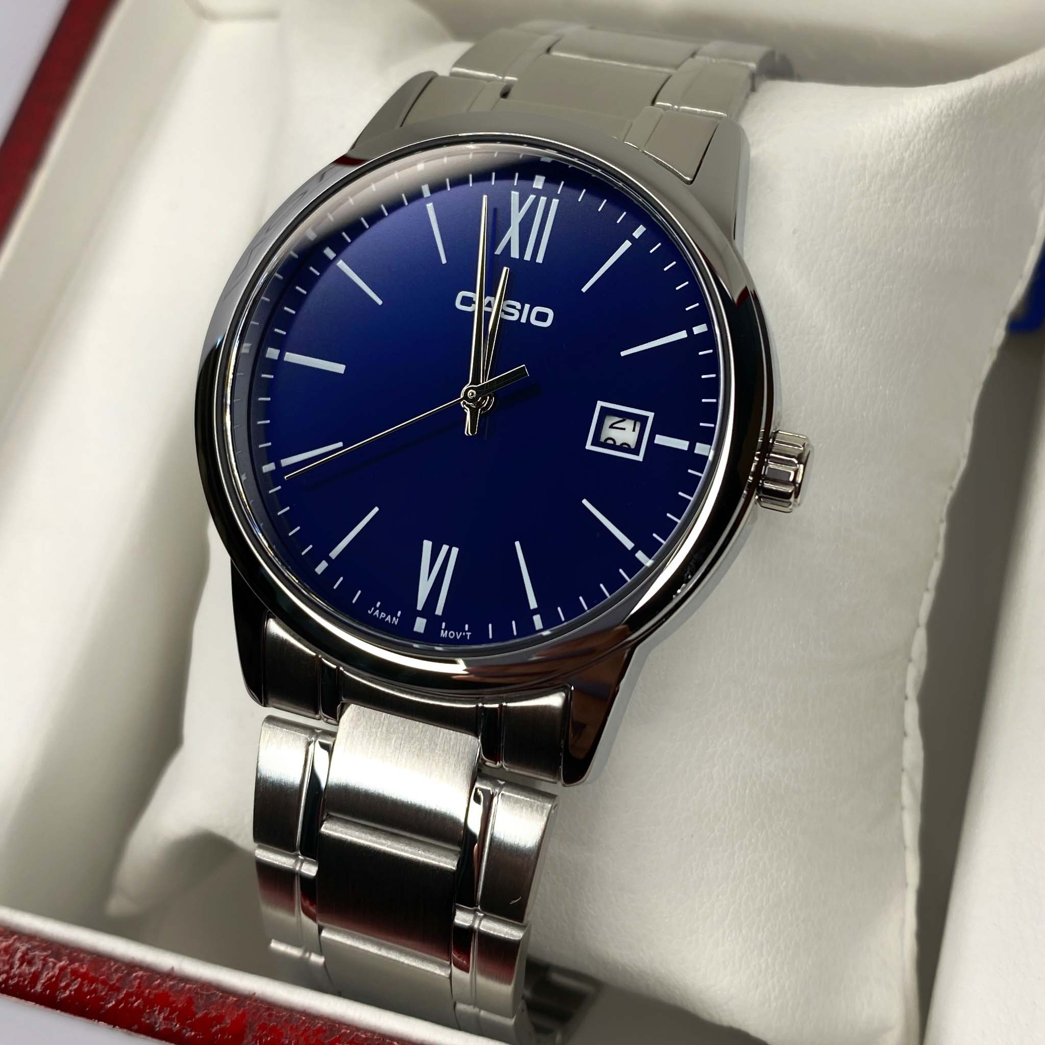 Men's Casio Watch MTP-V002D-2B3 Water Resist, Date Display