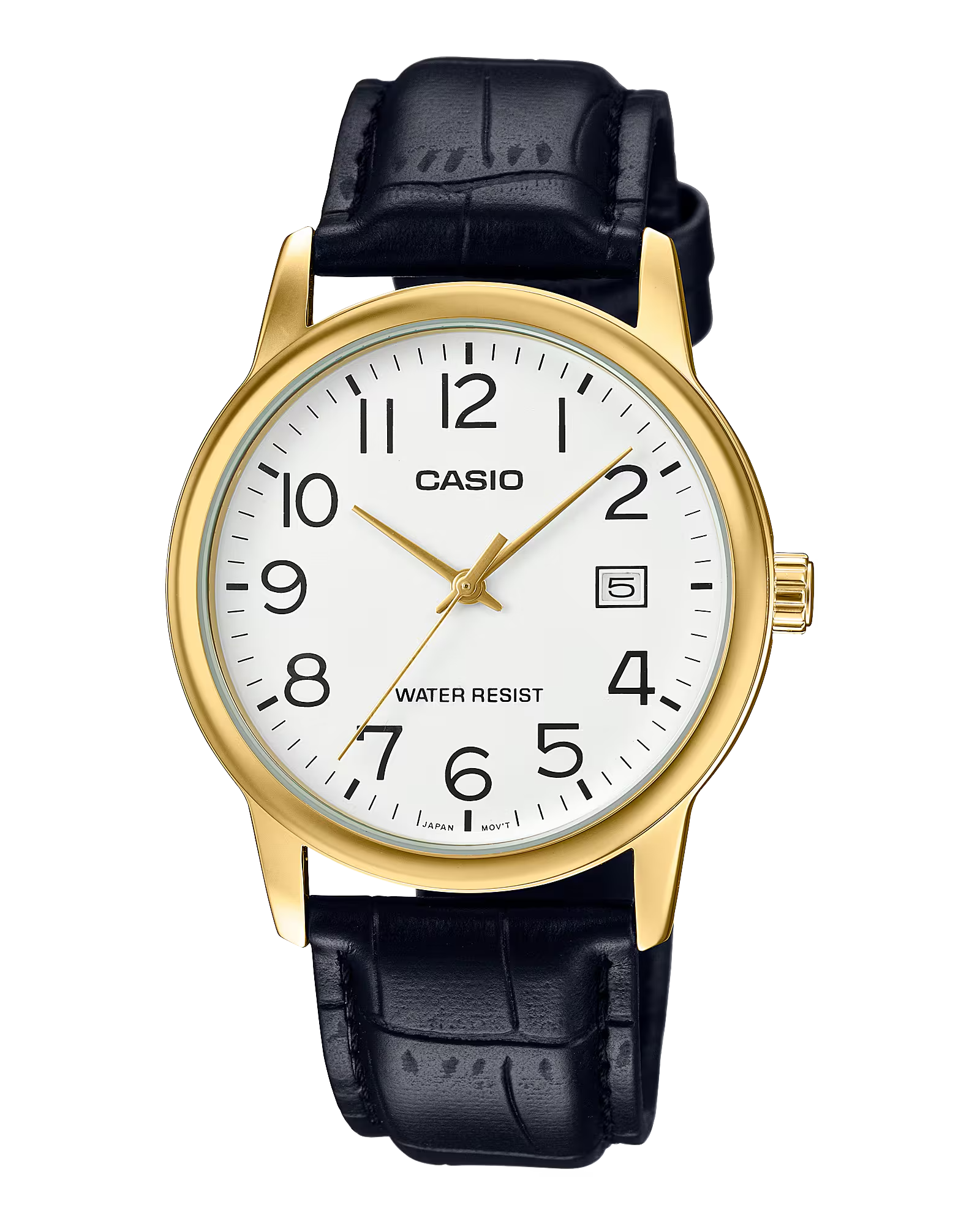 Men's Casio Leather Watch MTP-V002GL-7B2 Water Resist, Non-fade, Date Display