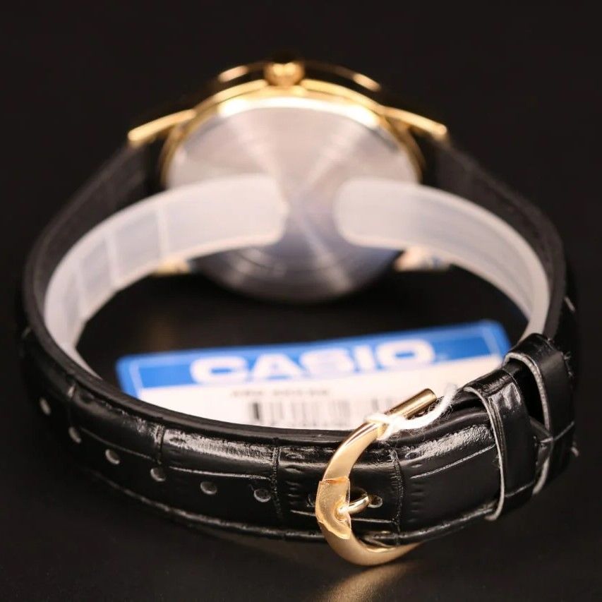 Men's Casio Leather Watch MTP-V002GL-7B2 Water Resist, Non-fade, Date Display