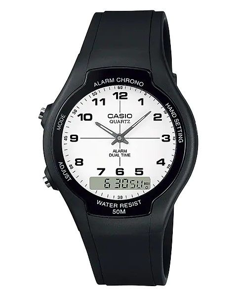 Unisex Casio Watch AW-90H-7BV 50M Water Resist, Rubber Straps