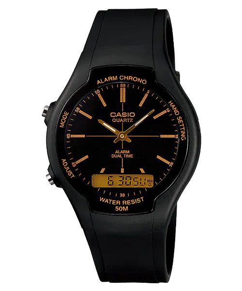 Unisex Casio Watch AW-90H-9E 50M Water Resist, Rubber Straps