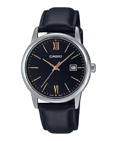 Men's Casio Leather Watch MTP-V002L-1B3 Water Resist, Date Display