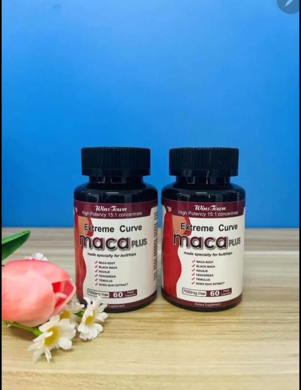 Extreme Curve Maca Plus Capsules (7500mg) | Dietary Supplement for Butt Enhancement, Sexual Performance, Energy Booster