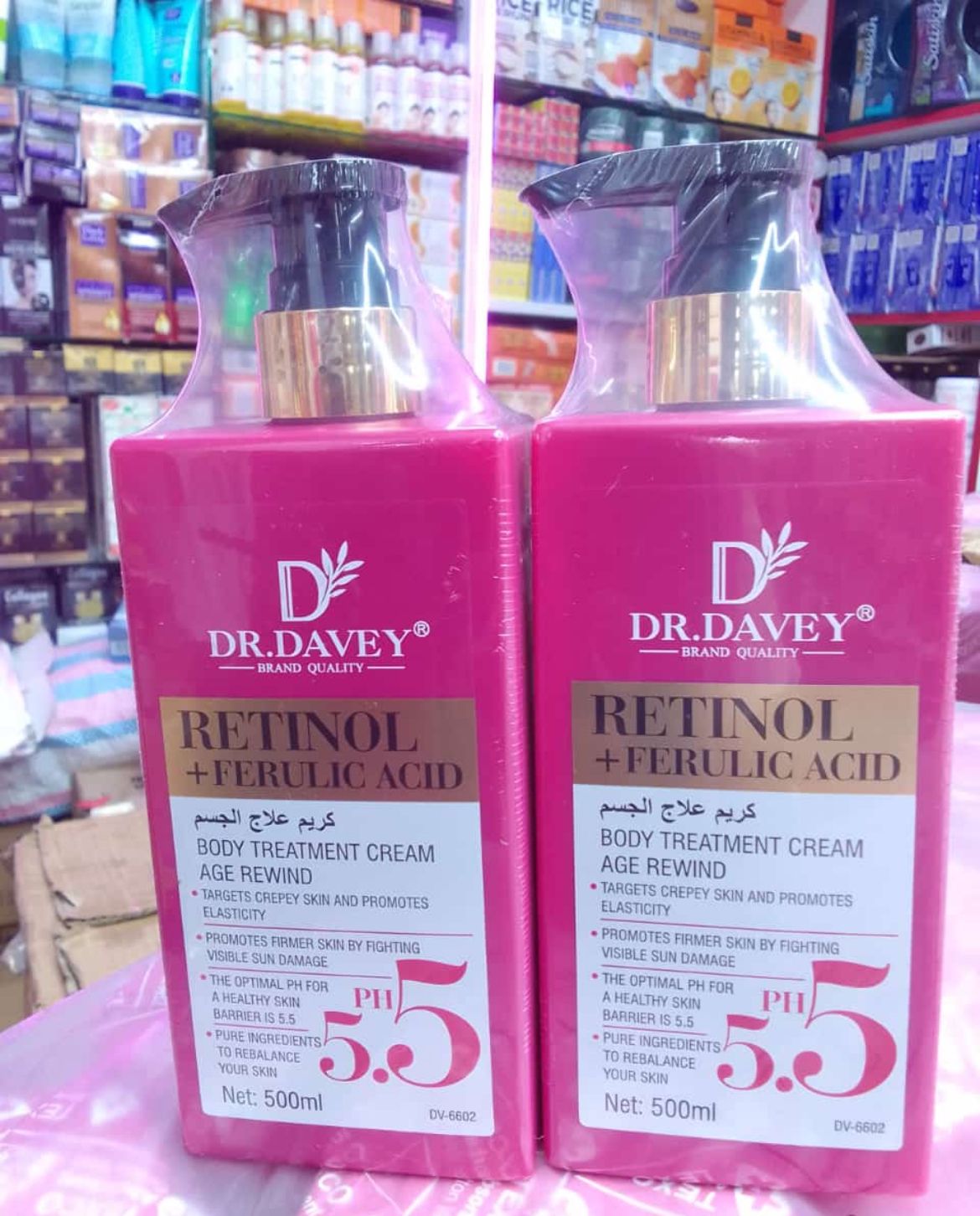 dr davey RETINOL + Ferulic Acid Age Rewind Body Lotion. Moisturizes, Slows Aging, Firms, Moisturizes, Removes Wrinkles, Fine Lines, Is Age Deying & Fights Visible sun damage