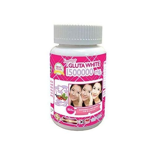 Supreme Gluta White 1500000mg Glutathione Softgels For Skin Lightening, Skin Moisturizer, Collagen Stimulator Healthy Blood Circulation | L-Glutathio Moisturizing